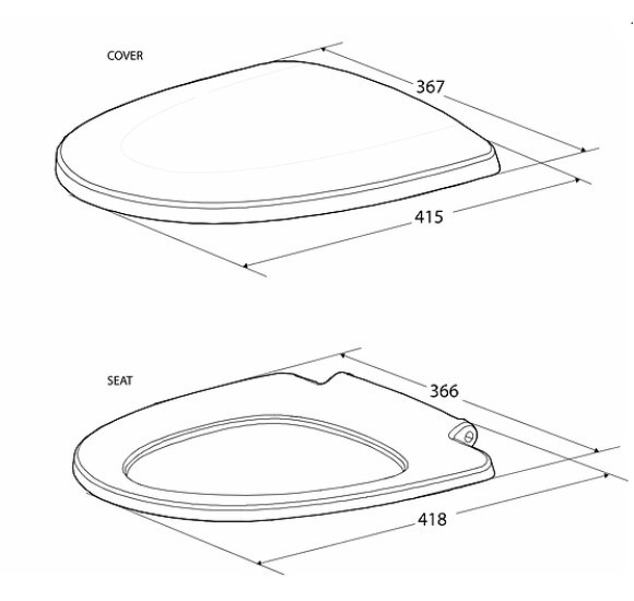 Ifö Cera kietas dangtis