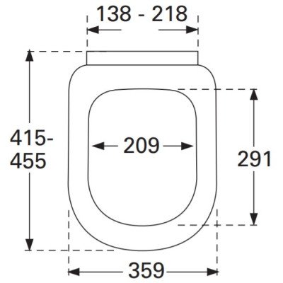 Villeroy&Boch Subway serijos klozeto dangtis (Quick release hinges)