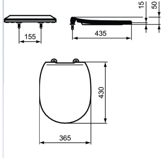 Ideal Standard CONNECT  "Soft close" itin plonas dangtis