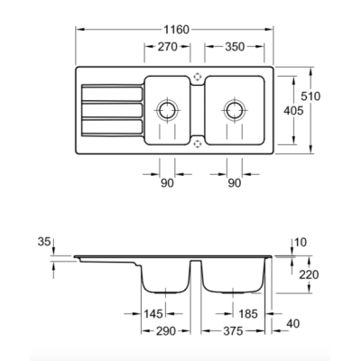 Villeroy & Boch Architectura 80 keraminė plautuvė
