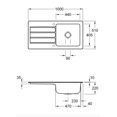 Villeroy & Boch Architectura 60 keraminė plautuvė