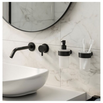 IŠPARDAVIMAS. GEDY Pirenei stiklinė, juoda, prekė iš ekspozicijos