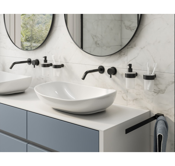 IŠPARDAVIMAS. GEDY Pirenei stiklinė, juoda, prekė iš ekspozicijos