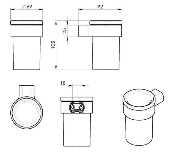 IŠPARDAVIMAS. GEDY Pirenei stiklinė, juoda, prekė iš ekspozicijos