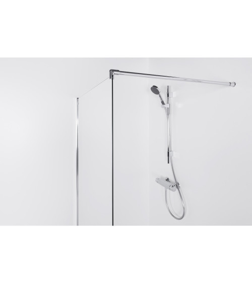 Brasta Glass dušo sienelė Ema, 90x200, skaidrus 6mm stiklas, chromo furnitūra