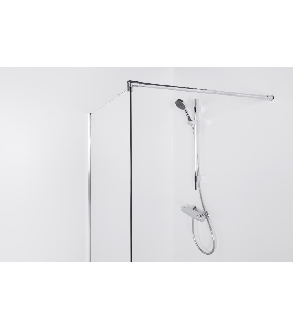 Brasta Glass dušo sienelė Ema, 90x200, skaidrus 6mm stiklas, chromo furnitūra