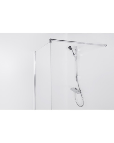 Brasta Glass dušo sienelė Ema, 90x200, skaidrus 6mm stiklas, chromo furnitūra