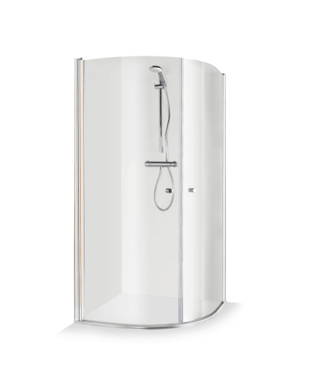 Brasta Glass Katarina pusapvalė dušo kabina, 90x90x190, pasirinkite profilių ir stiklų spalvą