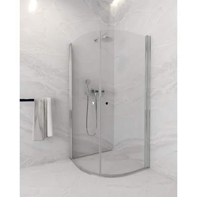 Brasta Glass Katarina pusapvalė dušo kabina, 90x90x190, pasirinkite profilių ir stiklų spalvą