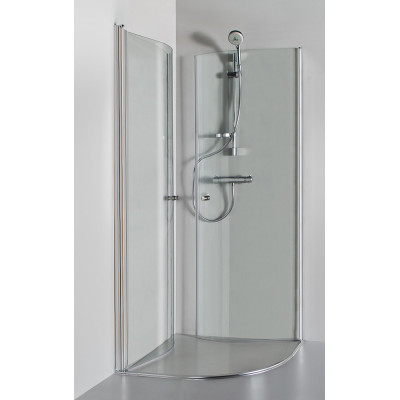 Brasta Glass Katarina pusapvalė dušo kabina, 90x90x190, pasirinkite profilių ir stiklų spalvą