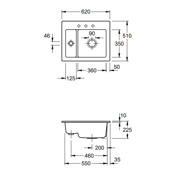 Villeroy & Boch Subway 60 XM keraminė plautuvė
