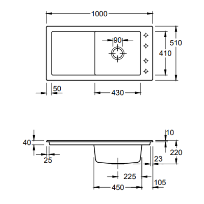 Villeroy & Boch Timeline 60 keraminė plautuvė