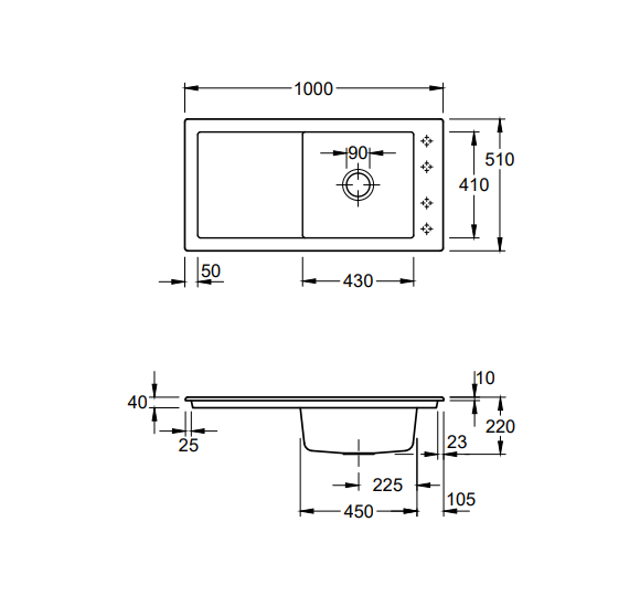 Villeroy & Boch Timeline 60 keraminė plautuvė