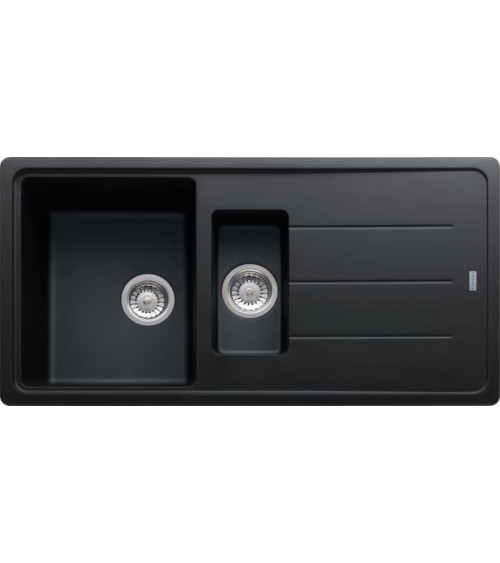 Franke BFG 651 granitinė plautuvė, eksentrinis ventilis, nerūdijančio plieno rankenėlė ir perlaja