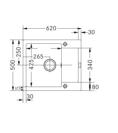Franke  MRG 611-62 granitinė plautuvė, montuojama ant stalviršio, eksentrinis ventilis, nerūdijančio plieno rankenėlė