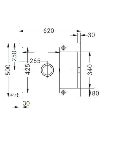 Franke  MRG 611-62 granitinė plautuvė, montuojama ant stalviršio, eksentrinis ventilis, nerūdijančio plieno rankenėlė
