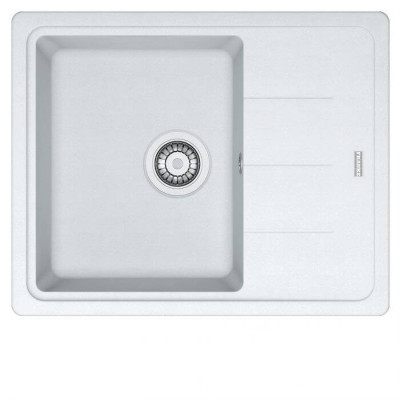 Franke BFG 611-62 granitinė plautuvė, eksentrinis ventilis, nerūdijančio plieno rankenėlė ir perlaja