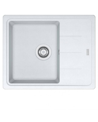 Franke BFG 611-62 granitinė plautuvė, eksentrinis ventilis, nerūdijančio plieno rankenėlė ir perlaja