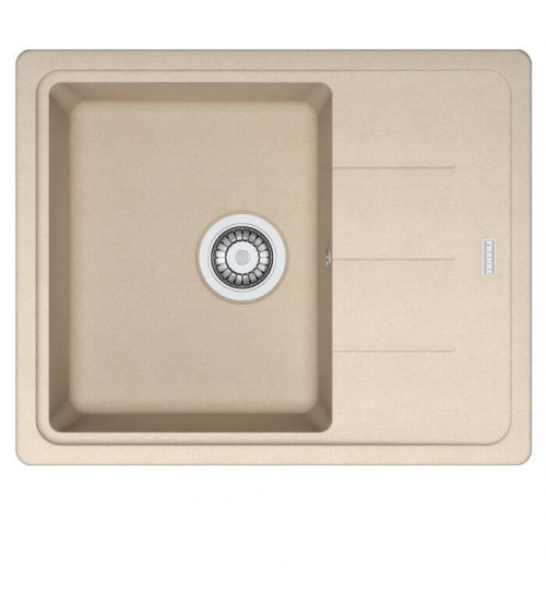 Franke BFG 611-62 granitinė plautuvė, eksentrinis ventilis, nerūdijančio plieno rankenėlė ir perlaja