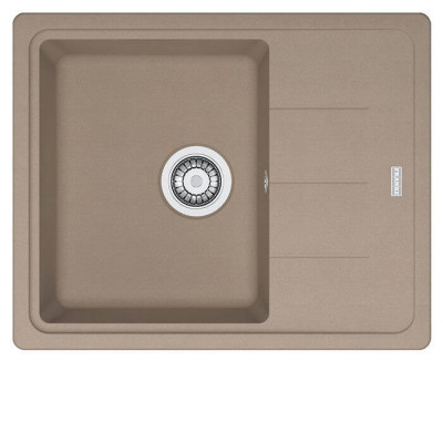 Franke BFG 611-62 granitinė plautuvė, eksentrinis ventilis, nerūdijančio plieno rankenėlė ir perlaja