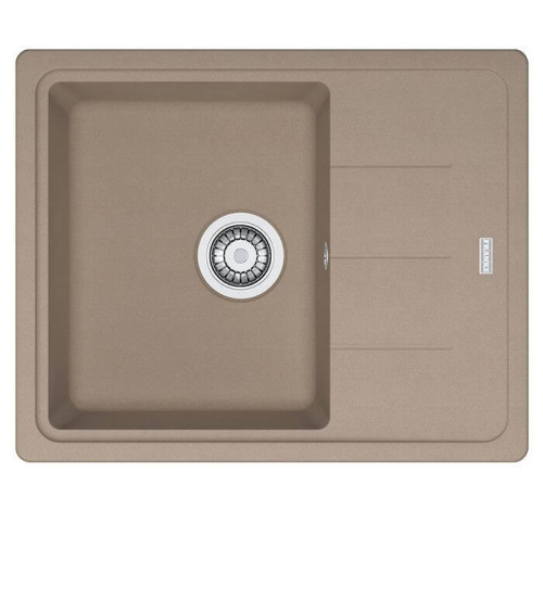 Franke BFG 611-62 granitinė plautuvė, eksentrinis ventilis, nerūdijančio plieno rankenėlė ir perlaja