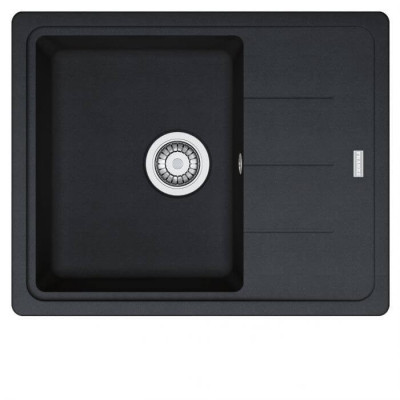 Franke BFG 611-62 granitinė plautuvė, eksentrinis ventilis, nerūdijančio plieno rankenėlė ir perlaja