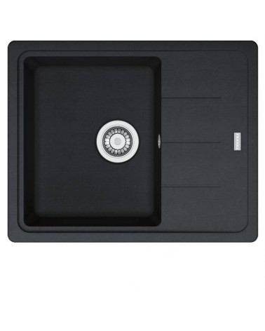 Franke BFG 611-62 granitinė plautuvė, eksentrinis ventilis, nerūdijančio plieno rankenėlė ir perlaja