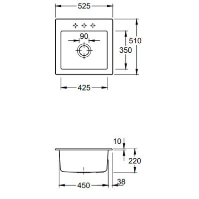 Villeroy & Boch Subway 50 S keraminė plautuvė