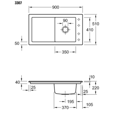 Villeroy & Boch Timeline 50 keraminė plautuvė