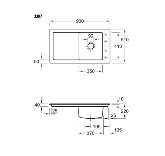 Villeroy & Boch Timeline 50 keraminė plautuvė