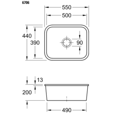 Villeroy & Boch Cisterna 60 C keraminė plautuvė