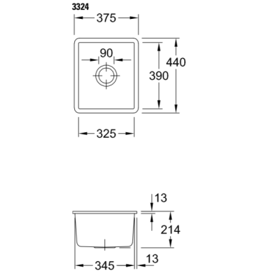 Villeroy & Boch Subway 45 SU keraminė plautuvė