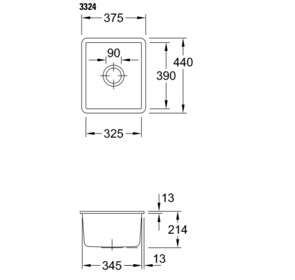 Villeroy & Boch Subway 45 SU keraminė plautuvė