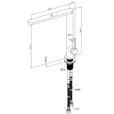 Villeroy&Boch Finera maišytuvas plautuvei, pasirinkite spalvą