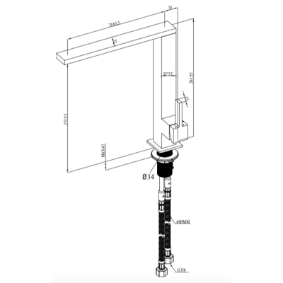 Villeroy & Boch maišytuvas plautuvei Finera Square