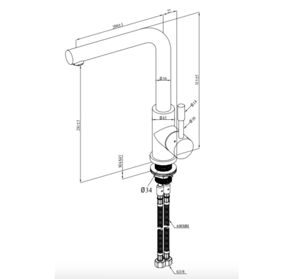 Villeroy & Boch maišytuvas plautuvei Modern Steel