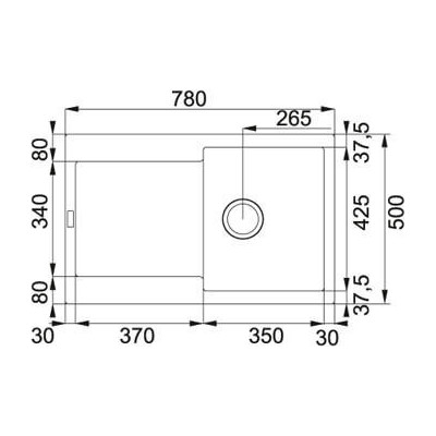 Franke MRG 611 plautuvė,  montuojama ant stalviršio, eksentrinis ventilis, nerūdijančio plieno mygtukas
