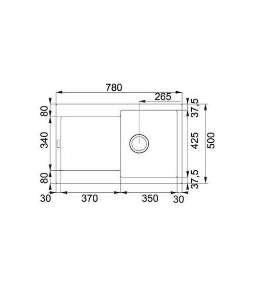 Franke MRG 611 plautuvė,  montuojama ant stalviršio, eksentrinis ventilis, nerūdijančio plieno mygtukas