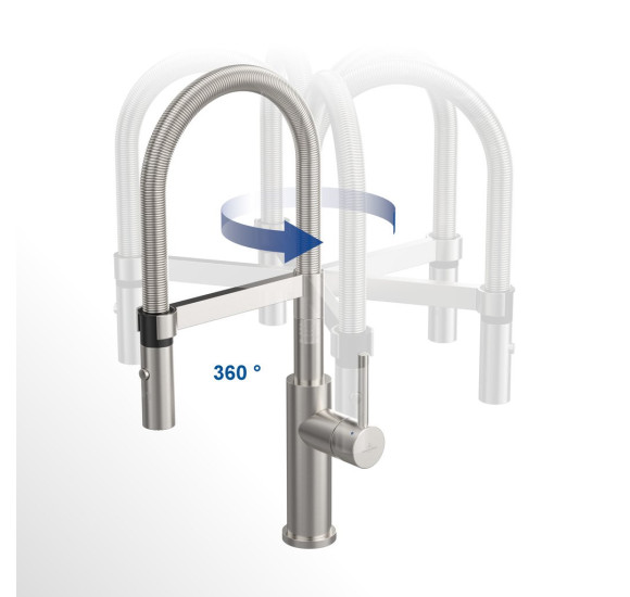 Villeroy & Boch maišytuvas plautuvei Steel Expert, pasirenkama spalva