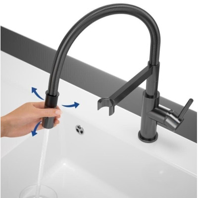 Villeroy & Boch maišytuvas plautuvei Steel Expert Compact, pasirenkama spalva