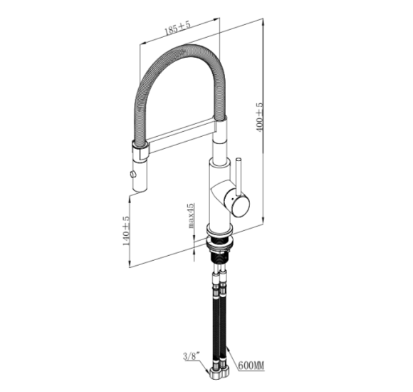Villeroy & Boch maišytuvas plautuvei Steel Expert Compact, pasirenkama spalva