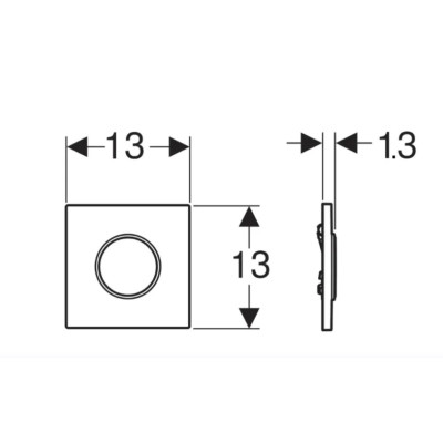 Geberit pisuaro pneumatinis mygtukas Type10