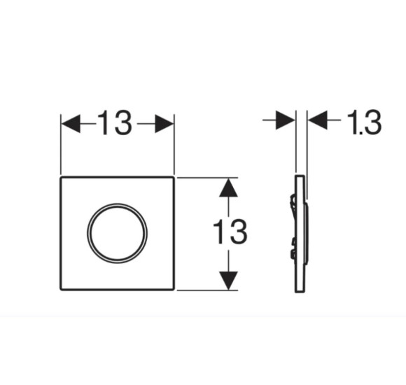 Geberit pisuaro pneumatinis mygtukas Type10