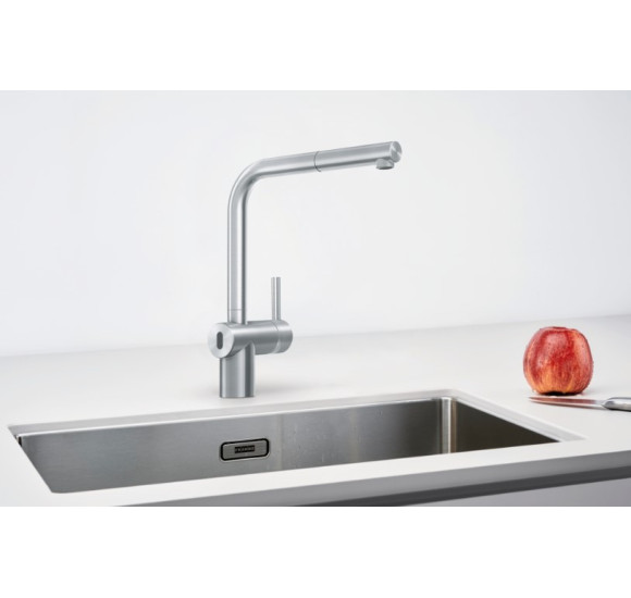 Franke Atlas Neo Sensor maišytuvas plautuvei su ištraukiama žarna, pasirenkama spalva