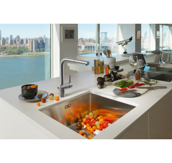 Franke Atlas Neo Sensor maišytuvas plautuvei su ištraukiama žarna, pasirenkama spalva