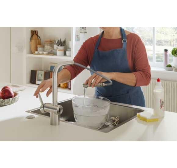 Franke Atlas Neo Sensor maišytuvas plautuvei su ištraukiama žarna, pasirenkama spalva