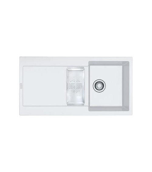 Franke MRG 651 granitinė plautuvė, montuojama ant stalviršio, eksentrinis ventilis, nerūdijančio plieno rankenėlė