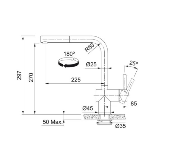 Franke Atlas Neo Sensor maišytuvas plautuvei su ištraukiama žarna, pasirenkama spalva