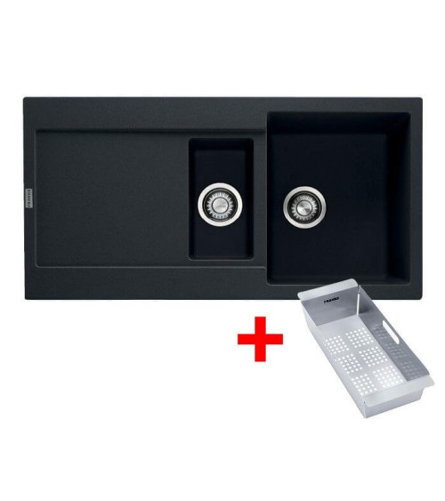 Franke MRG 651 granitinė plautuvė, montuojama ant stalviršio, eksentrinis ventilis, nerūdijančio plieno rankenėlė