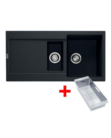 Franke MRG 651 granitinė plautuvė, montuojama ant stalviršio, eksentrinis ventilis, nerūdijančio plieno rankenėlė